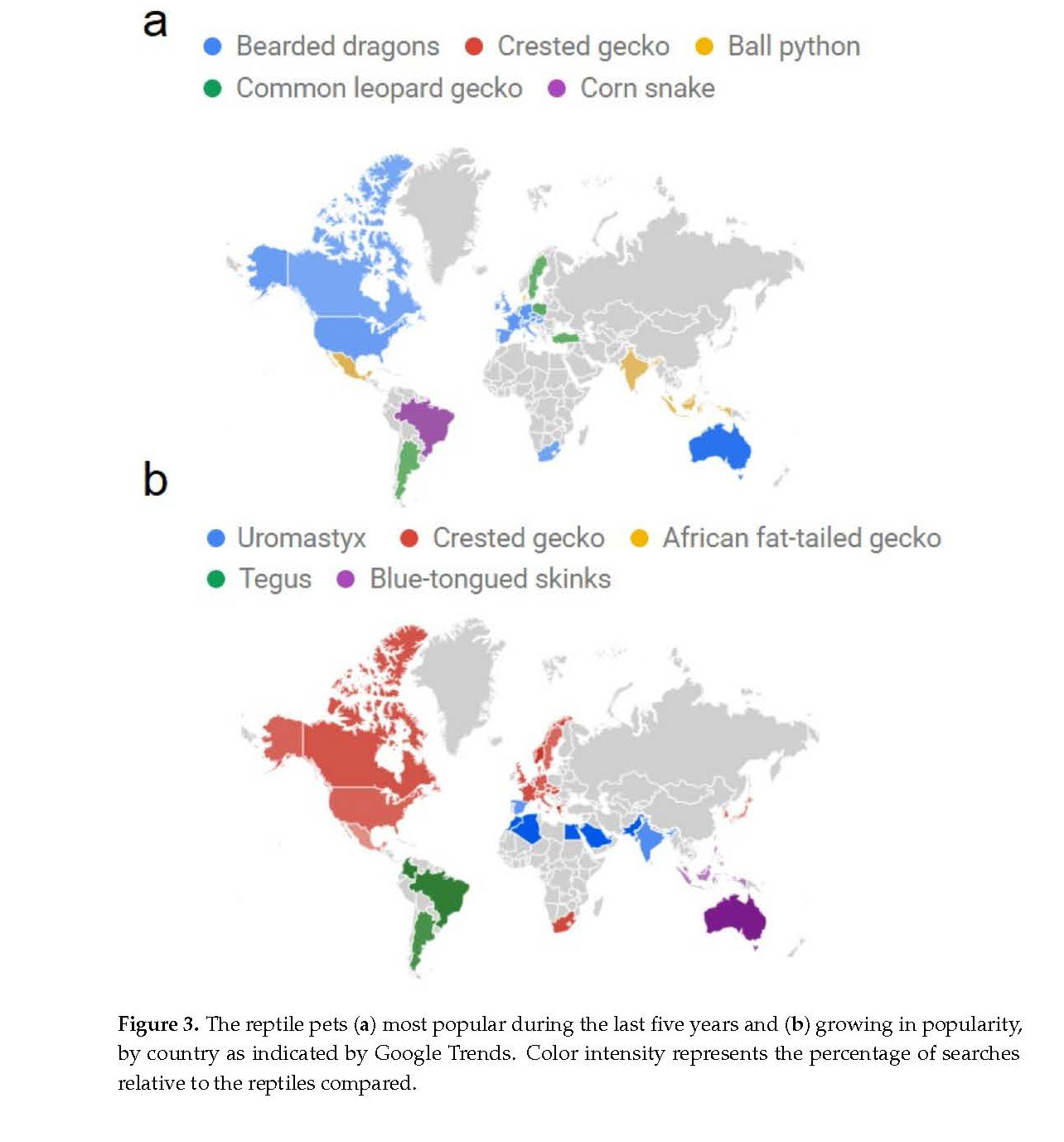 Using Google Trends to Determine Current, Past and Future Trends in the Reptile Pet Trade