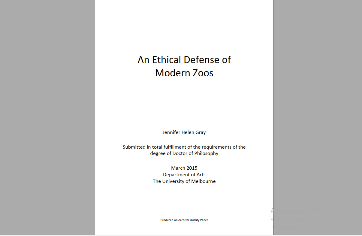 An Ethical Defense of Modern Zoos