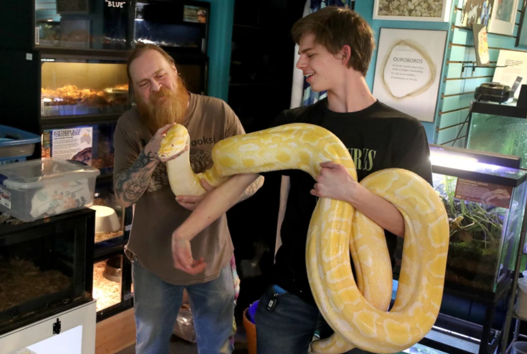 Reptile expert Roger Hill