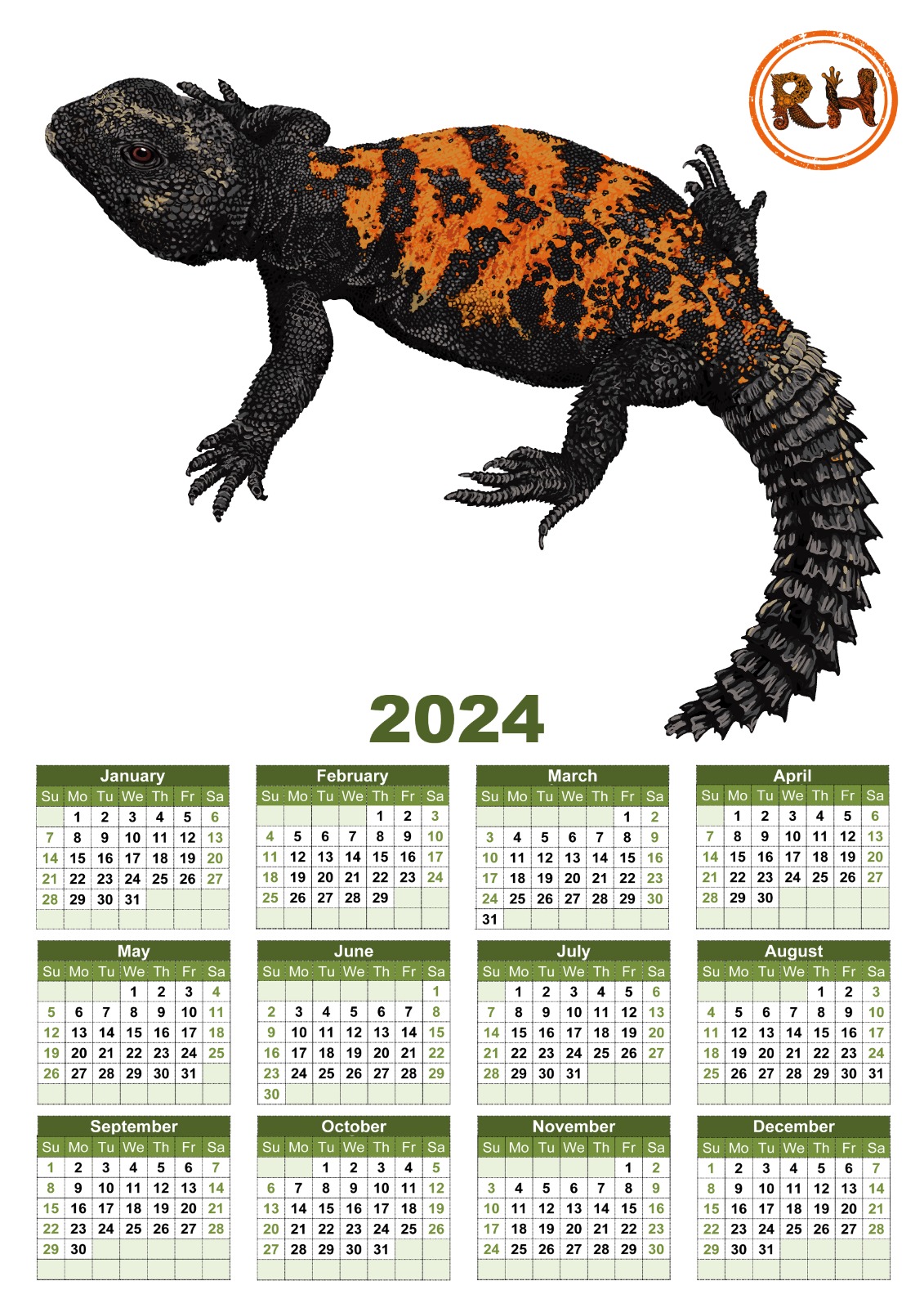 Responsible Herpetoculture Calendar 2024 “Uromastyx”