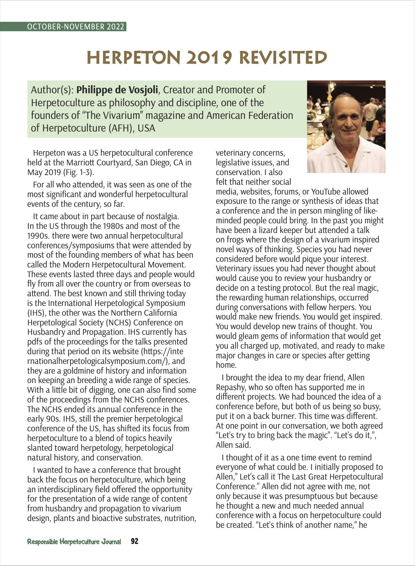 HERPETON 2019 Revisited